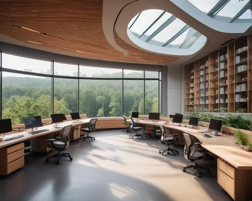 study room,modern office,lecture room,carrels,board room,conference room,snohetta,reading room,assay office,desks,forest workplace,steelcase,offices,daylighting,lecture hall,bureaux,computer room,creative office,collaboratory,workspaces,Illustration,Retro,Retro 20