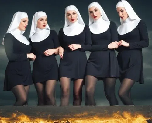 nuns,nunsense,monjas,nun,womenpriests,angels of the apocalypse