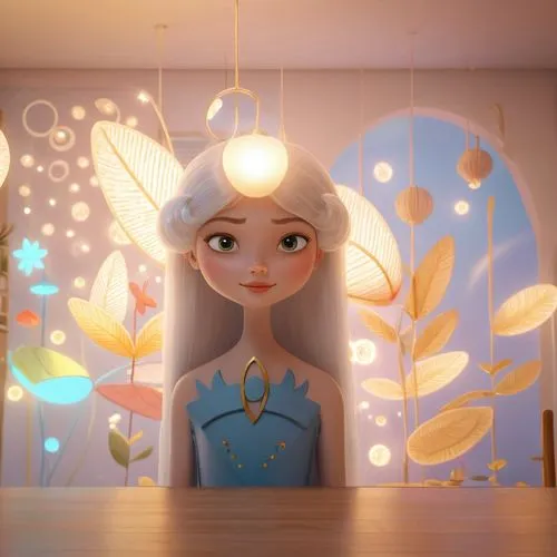 the snow queen,the little girl's room,rapunzel,tangled,elsa,thumbelina,Illustration,Realistic Fantasy,Realistic Fantasy 02