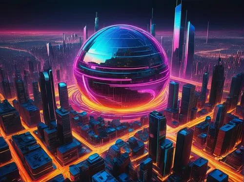 futuristic landscape,futuristic,glass sphere,cyberspace,cinema 4d,orb,scifi,cyberpunk,spheres,fantasy city,cyber,sphere,futuristic architecture,metropolis,plasma bal,alien planet,orbital,crystal egg,sci-fi,sci - fi,Art,Classical Oil Painting,Classical Oil Painting 19