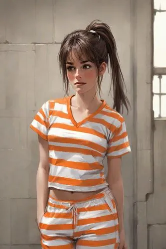 horizontal stripes,anime 3d,pigtail,noodle image,detention,pajamas,cute cartoon character,mini e,mini,rockabella,bjork,character animation,pjs,striped background,mime,noodle,stripes,girl in overalls,striped,agnes,Digital Art,Comic
