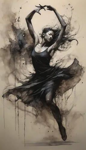 dance with canvases,dancer,charcoal drawing,dance,silhouette dancer,flamenco,smoke dancer,ballet dancer,gracefulness,twirling,dance silhouette,ballet master,charcoal,chalk drawing,dance of death,whirling,firedancer,figure drawing,ballerina girl,ink painting,Illustration,Abstract Fantasy,Abstract Fantasy 18