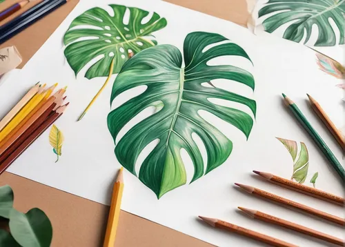 monstera,leaf drawing,tropical leaf,watercolor leaves,tropical leaf pattern,tropical greens,monstera deliciosa,foliage coloring,botanical line art,jungle leaf,watercolor leaf,palm leaves,botanical print,colored pencil background,watercolour leaf,palm leaf,exotic plants,tropical floral background,watercolor palm trees,tropical tree,Conceptual Art,Daily,Daily 17