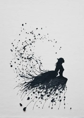 Apologies flowing ink, marked forever - an ode to mother.,silhouette art,dance silhouette,silhouette dancer,woman silhouette,ballroom dance silhouette,women silhouettes,mermaid silhouette,art silhouet