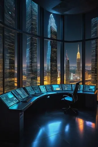 cybertown,cybercity,pc tower,cyberview,oscorp,atlanta,city skyline,computer room,modern office,enernoc,cyberport,the observation deck,city at night,skyscrapers,capcities,trading floor,megacorporation,conference room,ctbuh,control desk,Art,Artistic Painting,Artistic Painting 32