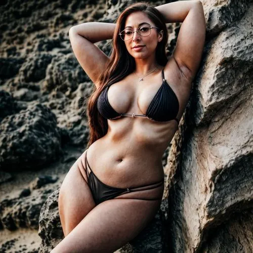  she plus size and no nudes and She is very elegant but she is 
also very bold  and Wonderful sunset, cinematographic style.
a British woman, long hair, beautiful, slim body, exotic,
 glasses, full bo