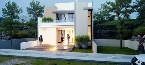 modern house,3d rendering,residential house,residencial,residence,model house,Photography,General,Realistic