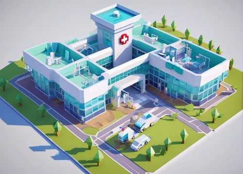 hospital,university hospital,emergency room,pharmacy,children's operation theatre,hospital landing pad,holy spirit hospital,hospital ward,health care provider,isometric,hospital staff,veterinary,healthcare medicine,medical care,clinic,medical technology,healthcare professional,industrial plant,consultant,hospital ship,Unique,3D,Low Poly