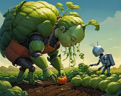 android picking large vegetables in garden,overharvesting,krabok,gleaning,harvests,cabbages,gyo,pepperberg,broccoli,harvesting,vegetable field,romanesco,skotnikov,halloween frankenstein,farming,game i