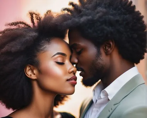 black couple,afroamerican,afro-american,romantic portrait,african american male,beautiful african american women,vintage man and woman,afro american,boy kisses girl,cheek kissing,beautiful couple,black women,black models,couple goal,amorous,couple in love,avoid pinch crush,afro american girls,courtship,young couple,Illustration,Realistic Fantasy,Realistic Fantasy 16