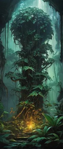 elven forest,mushroom landscape,druid grove,forest glade,old-growth forest,rain forest,forest landscape,swampy landscape,holy forest,fairy forest,forest background,fantasy landscape,haunted forest,the forest,forests,rainforest,swamp,the forests,forest floor,forest tree,Conceptual Art,Fantasy,Fantasy 12