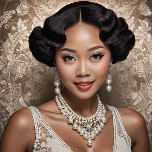 oriental princess,vintage asian,miss vietnam,beautiful african american women,african american woman,asian woman,makinwa,oriental girl,zilin,bridal jewelry,bonang,vintage makeup,afroasiatic,vietnamese woman,tiana,nigeria woman,mikimoto,oduwole,thembi,nigerian,Illustration,Realistic Fantasy,Realistic Fantasy 21