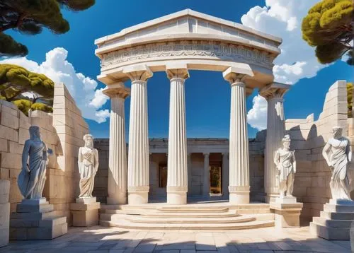 zappeion,greek temple,doric columns,temple of diana,house with caryatids,leptis,caesonia,panathenaic,ephesus,marble palace,temple of hercules,columns,pallas athene fountain,gennadius,peristyle,caryatids,roman temple,coade,celsus library,janiculum,Unique,Paper Cuts,Paper Cuts 02