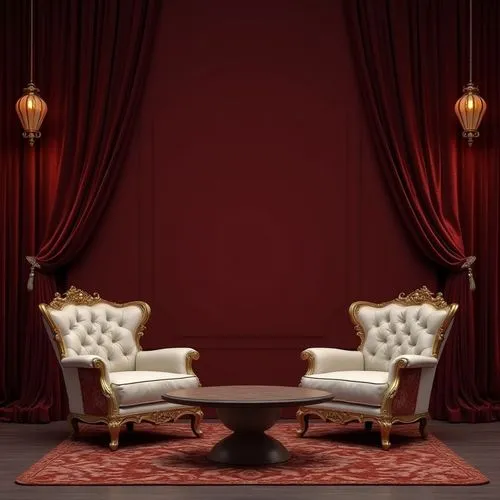 sofa set,the throne,art deco background,antique background,furnishings,vintage wallpaper,banquette,cochairs,chair png,chairs,throne,red background,on a red background,damask background,vintage background,award background,valentine background,sofa,courtroom,3d background,Photography,General,Realistic