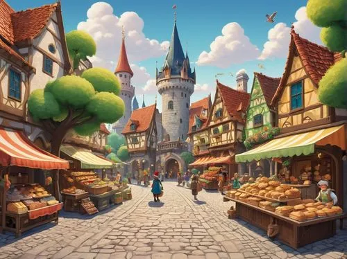 oktoberfest background,medieval town,medieval market,medieval street,marketplace,knight village,escher village,aurora village,alpine village,old town,market place,castle iron market,the old town,oktoberfest celebrations,rothenburg,oktoberfest,bremen town musicians,freiburg,ulm,bazaar,Illustration,Children,Children 03