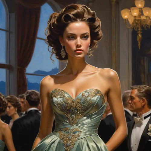 ball gown,evening dress,debutante,strapless dress,dressmaker,cinderella,world digital painting,elegant,wedding gown,elegance,a charming woman,cocktail dress,great gatsby,beautiful woman,sheath dress,a girl in a dress,romantic portrait,bridesmaid,lady of the night,femininity,Illustration,Realistic Fantasy,Realistic Fantasy 03