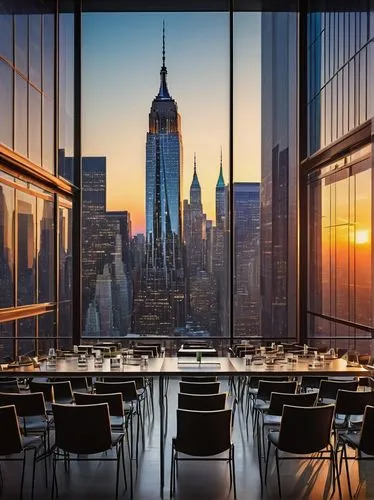 new york restaurant,chrysler building,fine dining restaurant,manhattan skyline,new york skyline,tishman,conference room,newyork,cityscapes,meeting room,top of the rock,manhattan,one world trade center,outdoor dining,skyscrapers,new york,1 wtc,boardroom,empire state building,penthouses,Art,Classical Oil Painting,Classical Oil Painting 14