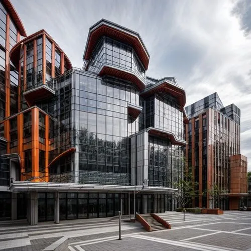 hafencity,biotechnology research institute,northeastern,modern architecture,corten steel,kirrarchitecture,drexel,office buildings,glass facades,glass facade,mixed-use,futuristic architecture,building honeycomb,autostadt wolfsburg,solar cell base,business school,cube stilt houses,arhitecture,new building,urban design,Architecture,Industrial Building,European Traditional,Dutch Art Deco