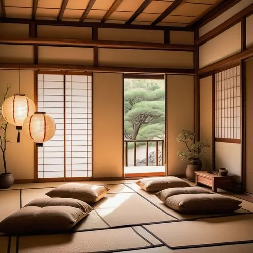 japanese-style room,ryokan,tatami,ryokans,japanese zen garden,chanoyu,dojo,tea ceremony,zen garden,japanese style,teahouse,japanese patterns,teahouses,zen,zazen,tea zen,zen stones,shoin,japanese tea,japanese art,Conceptual Art,Oil color,Oil Color 12