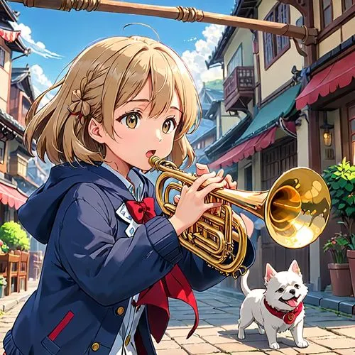 euphonium,trumpet,trumpet gold,cornet,trumpet player,saxhorn,trumpet-trumpet,tsumugi kotobuki k-on,darjeeling,sax,french digital background,tuba,flugelhorn,trumpet climber,fanfare horn,saxophone,trumpeter,wind instrument,trumpet shaped,musical background,Anime,Anime,Traditional