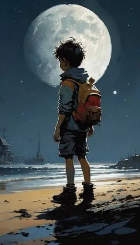 moon walk,studio ghibli,violinist violinist of the moon,lunar,big moon,traveler,moonlit night,moonlight,explorer,transistor,the moon,moonlit,the wanderer,sea night,exploration of the sea,moon,moon night,astronaut,the moon and the stars,traveller