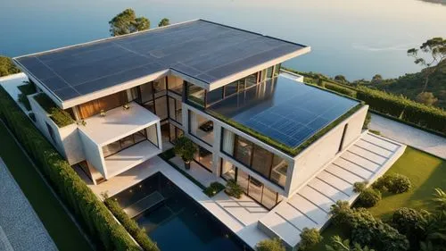 solar photovoltaic,solar panels,solar cell base,solar power plant,solar modules,house with lake,Photography,General,Natural