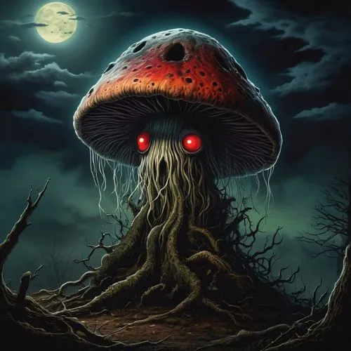 tree mushroom,mushroomhead,mushroom landscape,muscaria,mushroom cloud,mushroom,Conceptual Art,Daily,Daily 19