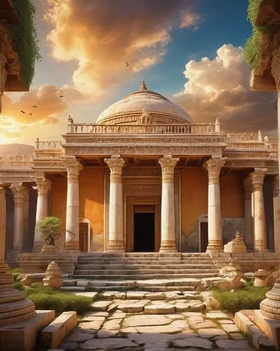 artemis temple,greek temple,the ancient world,metapontum,halicarnassus,leptis,ephesus,panagora,synaxarion,egyptian temple,house with caryatids,ancient city,temple of diana,roman temple,laodicea,caesarion,ancient,parnassus,three pillars,solstices,Conceptual Art,Fantasy,Fantasy 23