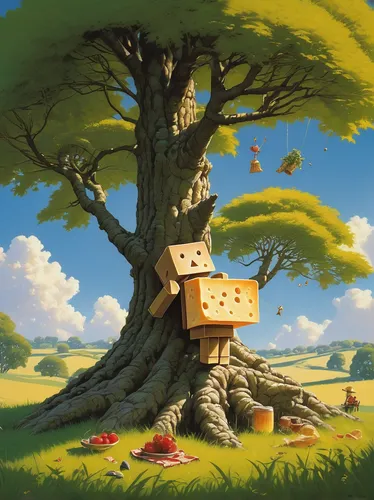 bee house,bee hive,bee colony,bee farm,honey bee home,danbo cheese,beekeepers,beekeeping,birdhouses,viticulture,beehives,bee colonies,wooden cubes,tree house,honey bees,honeybees,apiary,swarm of bees,game illustration,treehouse,Conceptual Art,Sci-Fi,Sci-Fi 21