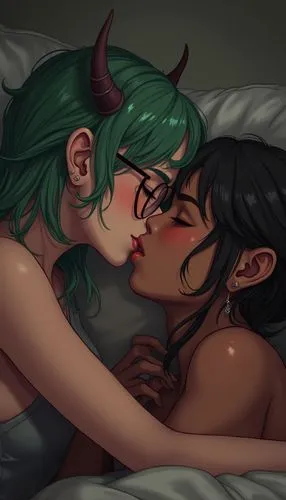 sapphic,wlw,smooching,jasmila,making out,smooch,angel and devil,kissing,smooched,cuddling,makeout,nebria,kissin,alberthal,smooches,girl kiss,horrobin,snogging,fauns,snuggle,Photography,General,Realistic