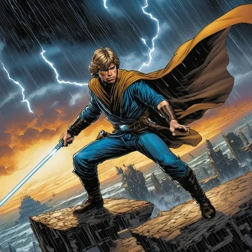 stormbreaker,uatu,zagor,kubert,god of thunder,thunderer,Illustration,American Style,American Style 02