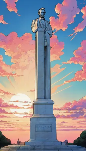 Compose a song inspired by the peaceful aura of the Lincoln monument at sunrise.,lincoln monument,abraham lincoln monument,liberty statue,monuments,lincoln memorial,napoleon bonaparte,abe,statue of fr