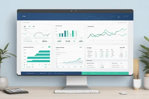 Design an elegant and sophisticated dashboard for a finance management tool.,tickseed,flat design,landing page,expenses management,cargo software,ledger,excel,bookkeeper,data analytics,office automati