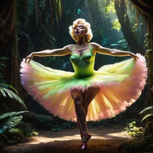 tinkerbell,ballerina in the woods,tink,thumbelina,faerie,fairy,Conceptual Art,Fantasy,Fantasy 27