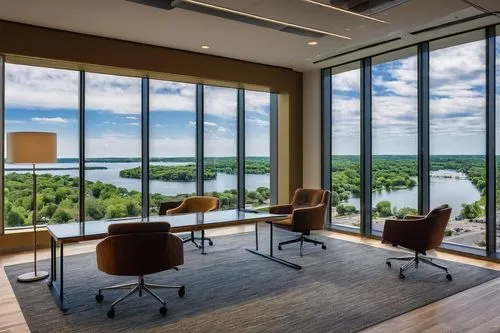 penthouses,gatineau,oticon,bridgepoint,modern office,potawatomi,hovnanian,oconomowoc,steelcase,the observation deck,conference room,contemporary decor,river view,daylighting,lake view,waterview,furnished office,board room,minotti,boardroom,Conceptual Art,Daily,Daily 18