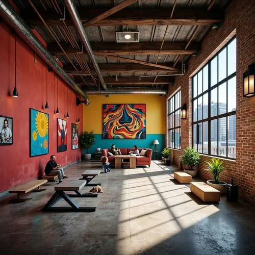 loft,lofts,taproom,creative office,collaboratory,artspace,dojo,dogpatch,brickyards,resourcehouse,offices,aqua studio,art gallery,interior decor,company headquarters,modern office,coworking,gallery,daylighting,workspaces