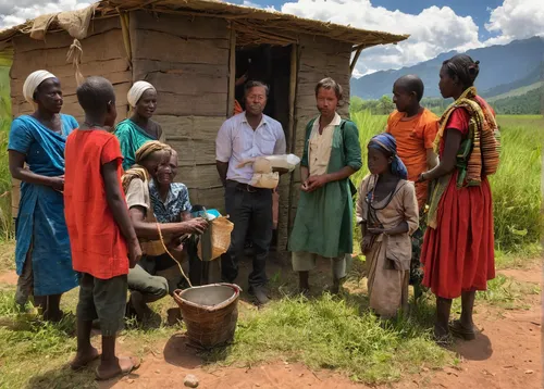 Craft an emotional narrative about a military doctor's struggle to provide medical aid to remote villages during a humanitarian mission.,anmatjere women,children of uganda,people of uganda,ugali,anmat