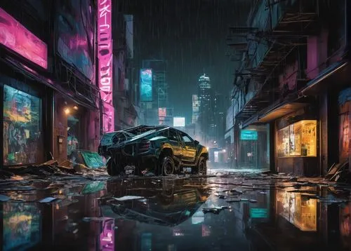 cyberpunk,digitalism,bladerunner,world digital painting,cyberscene,3d car wallpaper,neon arrows,neuromancer,shadowrun,cybercity,urban,dystopias,dystopia,polara,sci fiction illustration,evoque,brum,futurepop,heavy rain,alleycat,Unique,3D,Garage Kits