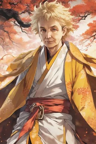 Adult man,an anime character dressed in a yellow and white outfit,amakusa,michizane,shingen,mitsuhide,kazama,yukimura,nezumi,bakumatsu,ryunosuke,toshiie,yushenkov,yojimbo,okina,ichizo,kazunori,takehik