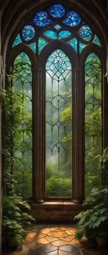 dandelion hall,hall of the fallen,fantasy picture,forest chapel,the threshold of the house,garden door,window to the world,elven forest,the door,the window,terrarium,glass window,frame flora,botanical frame,open door,ivy frame,window,fantasy landscape,house in the forest,background with stones,Conceptual Art,Sci-Fi,Sci-Fi 20