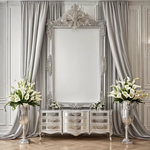 dressing table,bridal suite,decorative frame,chiavari chair,art nouveau frames,chiffonier,flower frames,ornate room,art deco frame,wedding frame,art nouveau frame,interior decoration,corinthian order,armoire,beauty room,pearl border,interior decor,picture frames,mirror frame,decorates