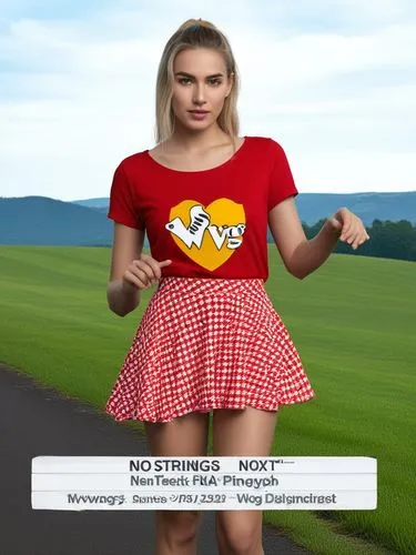 WYSIWYG, no strings, no text, no frame,an animated woman posing in front of a field,wxnet,uwm,wxia,wutv,wmex,wx