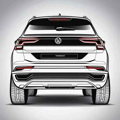 carro SUV da Volkswagen ,  faróis futuristas e lanternas futuristas  , duas  imagens ,uma  frontal e e outra traseira ,volkswagen tiguan,volkswagen touareg,volkswagen amarok,volkswagen beetlle,automot