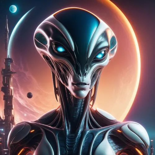 an alien looks on at the camera with glowing eyes,seti,reticuli,extraterritorial,extraterritoriality,sirian,stellaris,Conceptual Art,Sci-Fi,Sci-Fi 13