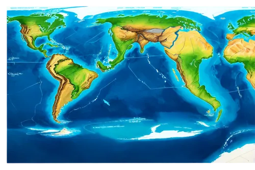 World map, Panama Canal, geographical, 2D illustration, vibrant colors, detailed borders, latitude and longitude lines, equator, tropic of cancer, tropic of capricorn, political boundaries, country na