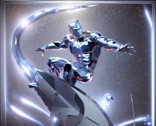 silver surfer,excalibur,nebula guardian,3d figure,figure of justice,nova,silver arrow,god of thunder,steel man,electro,requiem shark,sylva striker,metal figure,avenger,manta,iceman,knight star,scales of justice,shiva,andromeda