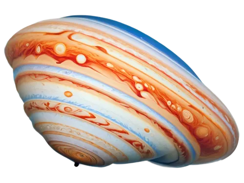 Jupiter planet, gas giant, stormy atmosphere, Great Red Spot, cloudy bands, vibrant blue color, ring system, detailed texture, celestial body, solitary, space background, 3/4 composition, soft focus, 