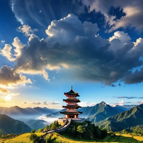 inner mongolian beauty,landscape background,japan landscape,mountain landscape,beautiful japan,stone pagoda