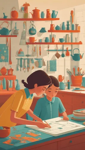 kids illustration,girl in the kitchen,children studying,book illustration,kitchen work,montessori,together cleaning the house,vintage kitchen,kitchen shop,cooking book cover,home learning,big kitchen,clay animation,kitchen table,coloring,tile kitchen,children drawing,kitchen counter,the kitchen,kitchen,Illustration,Vector,Vector 05