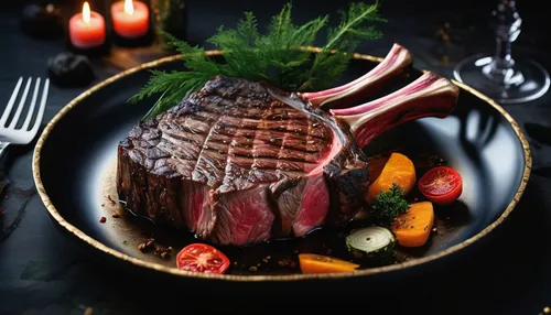 Imagine a luxurious dinner where you devour a perfectly cooked tomahawk steak.,beef tenderloin,fillet steak,fillet of beef,fillet,delmonico steak,venison,filet mignon,sirloin,tomahawk steak,beef fille